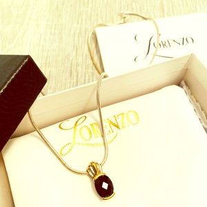 Lorenzo Original Onyx Gold And Silver Necklace